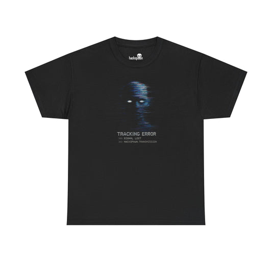 Tracking Error – Hackspawn Horror Signal Tee for Glitchers, Ghosts & Media Mutants