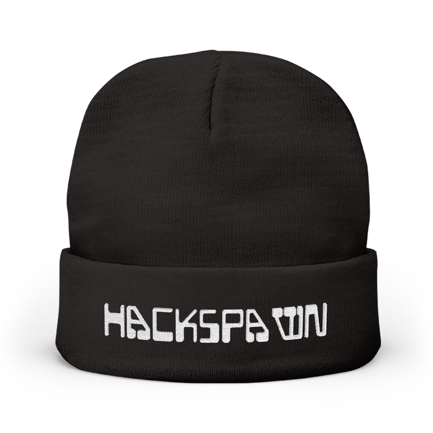 Hackspawn Black Hat – Retro Hacker Cap with 70s Sci-Fi Font